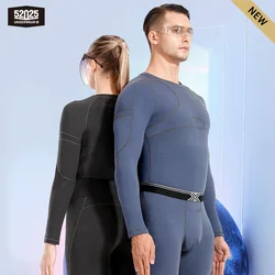 52025 Warm Thermal Underwear with Cashmere 9-Panel Warm Protection Winter Long Johns Thermal Base Layer Warm Thermal Suit