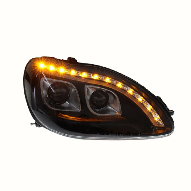 

Car Styling Headlight LED Daytime Running Lights Modified Front Lamp Assembly Turn Signal Streamer For Benz S Class W220 2002-05