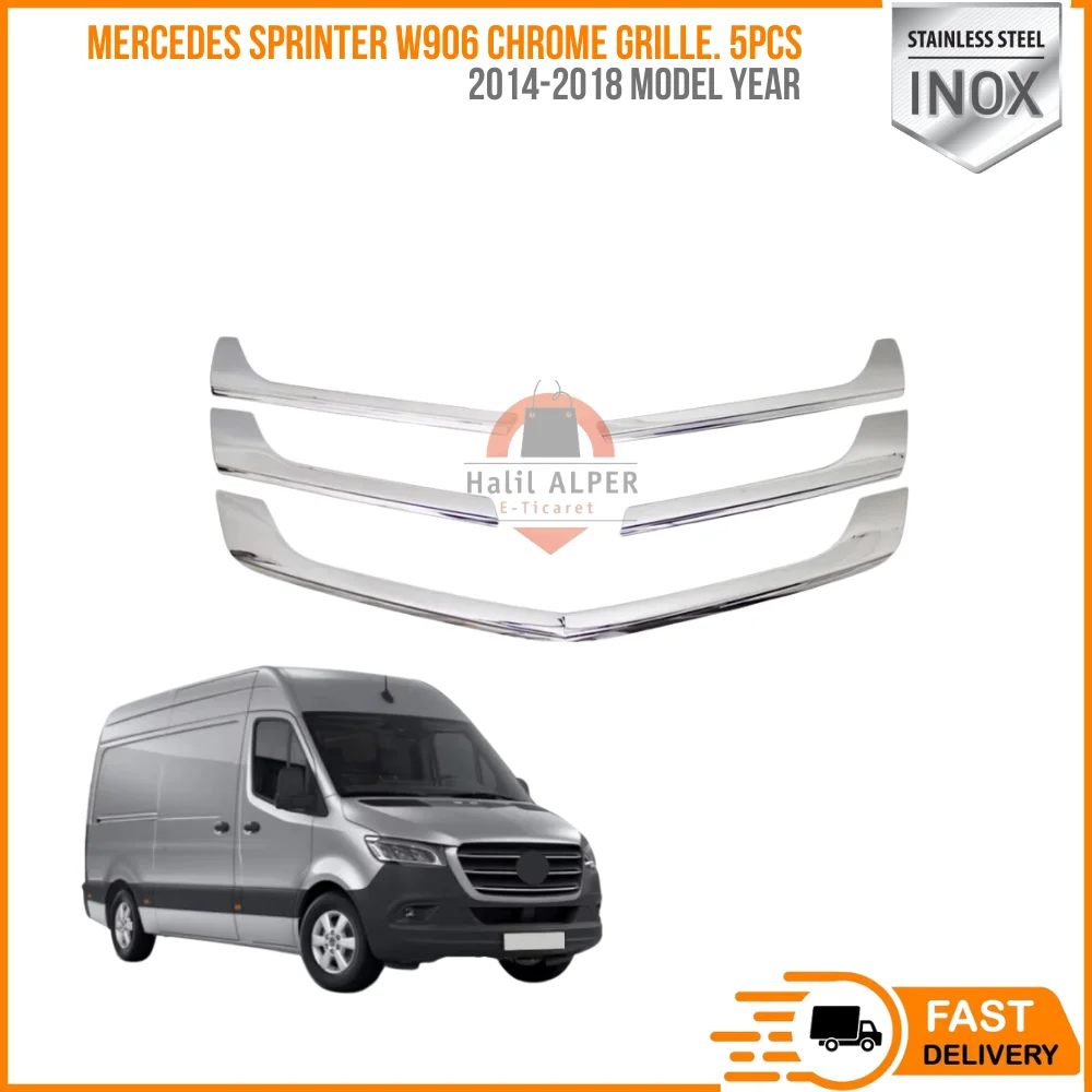 

For Mercedes Sprinter W906 chrome grille. 5PCs. From 2014-2018. Stainless steel. A quality. Affordable car parts high quality