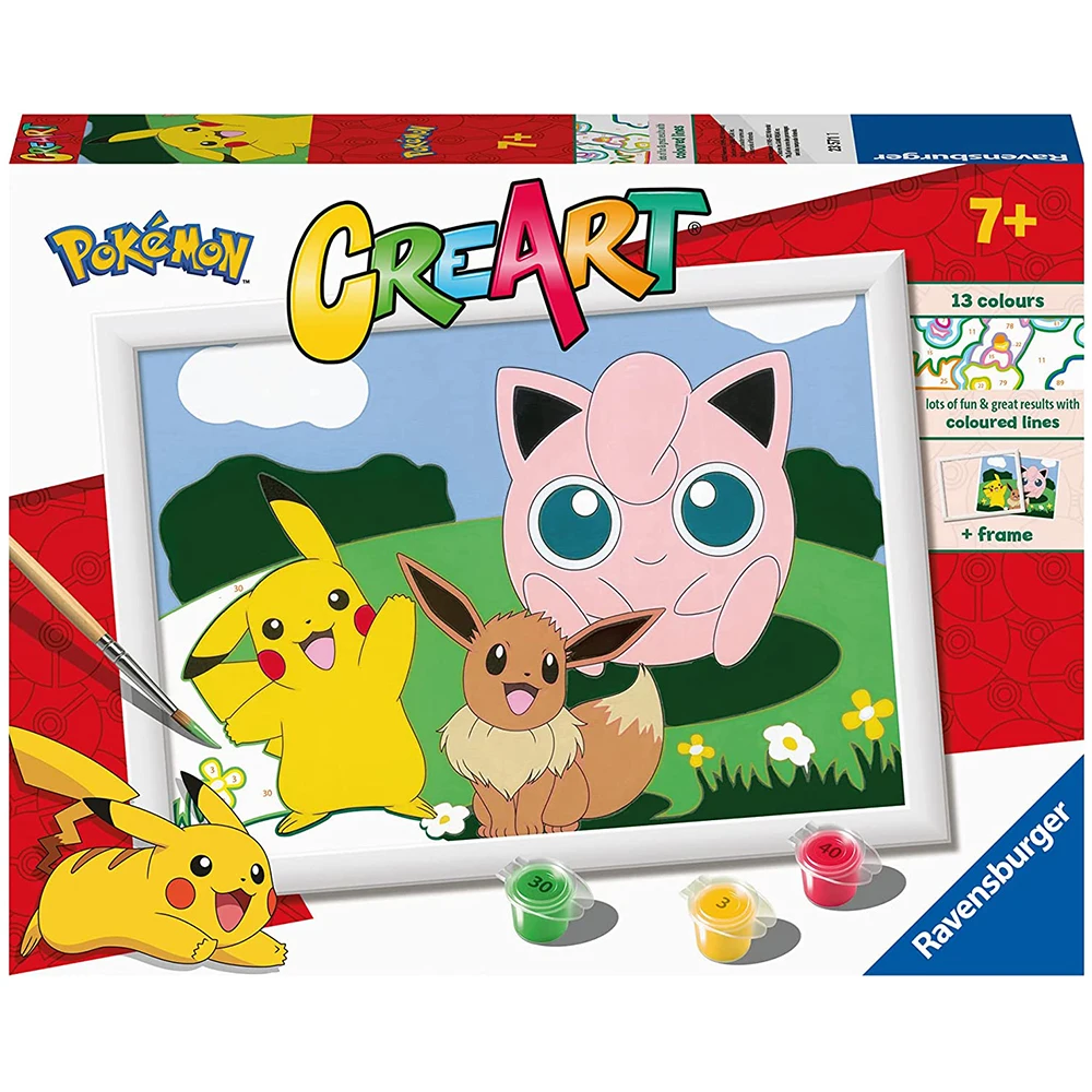 Creative Kit painting-Pokemon, Ravensburger, 23571, original, toys, children, girls, gifts, collector, shop, new, games, family, puzzle