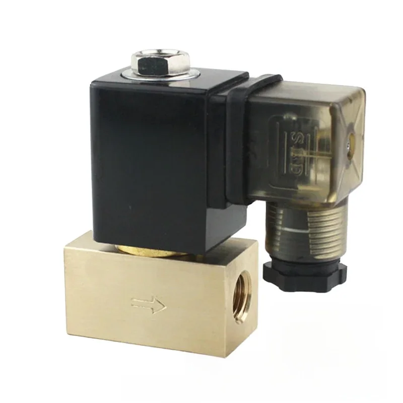 80bar Watter Air Wysokociśnieniowy zawór elektromagnetyczny 2-drogowy 1/4 3/8 1/2 BSP 12V 24V DC AC220V Normalnie zamknięty Zawór mosiężny bezpośredniego działania — Zdjęcie 2 z 2