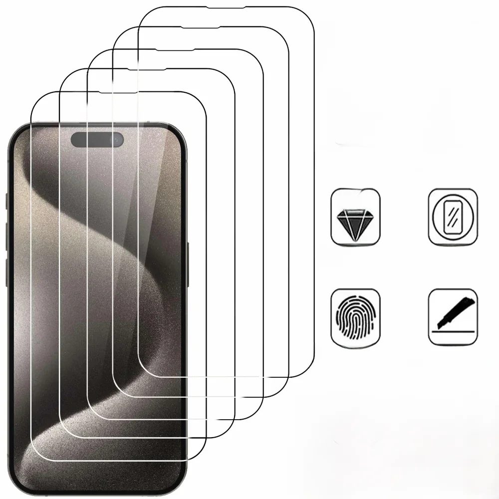 Przezroczysta szklana folia do iPhone 17 16 15 Pro Max Ochrona ekranu do iPhone 11 12 13 14 15 Pro Szkło hartowane iPhone13 Mini 16 Plus Glass — zdjęcie 2