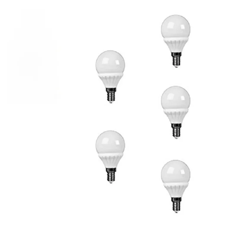 Lámpara bombilla led mini 5 w, cálida 3000k, 500 lúmenes, recomplazo de 40w halógena e14