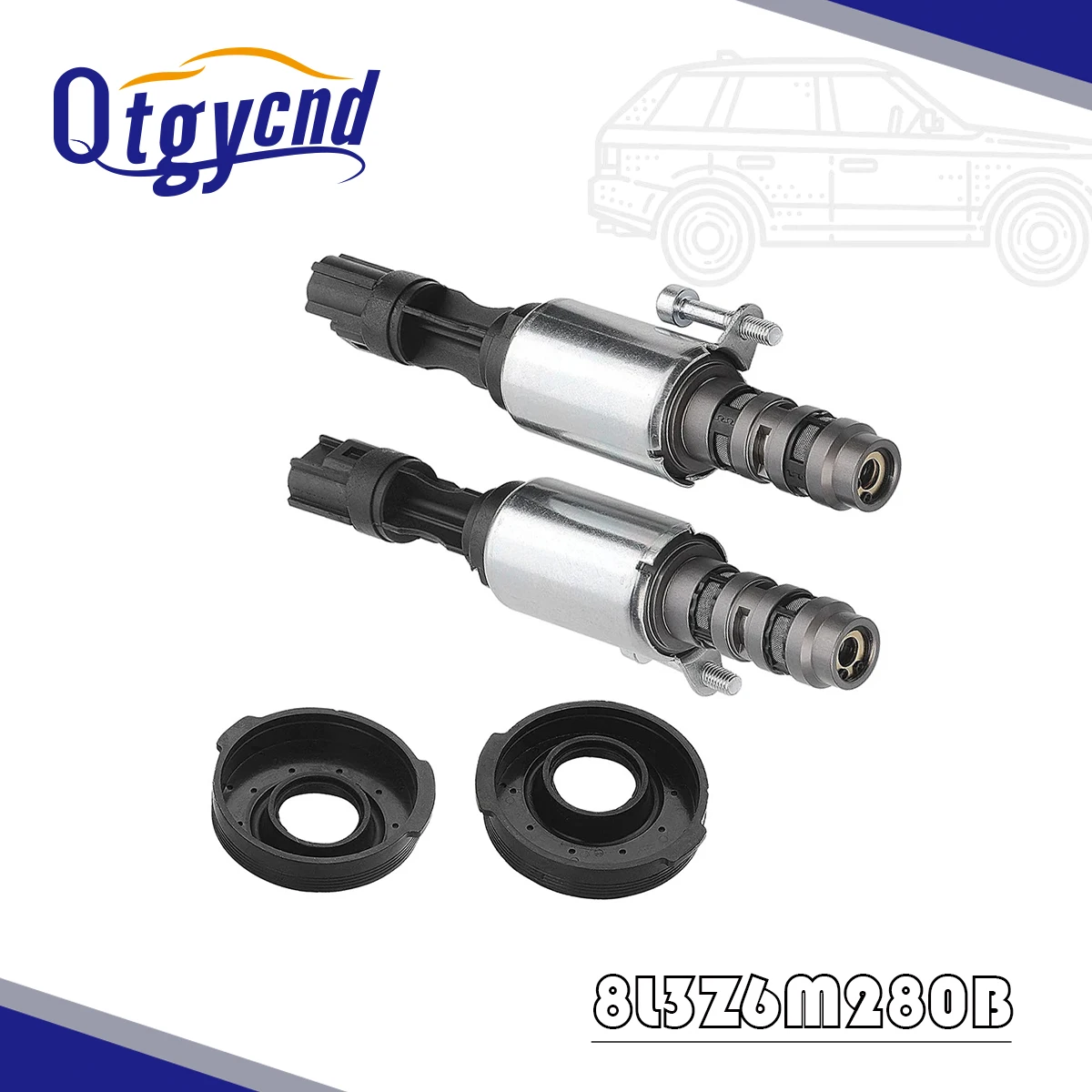 2Pcs 8L3Z-6M280-A Camshaft Variable Control Timing Solenoid 8L3Z6M280B For Ford Expedition 5.4L Lincoln Navigator 2005-2014 New