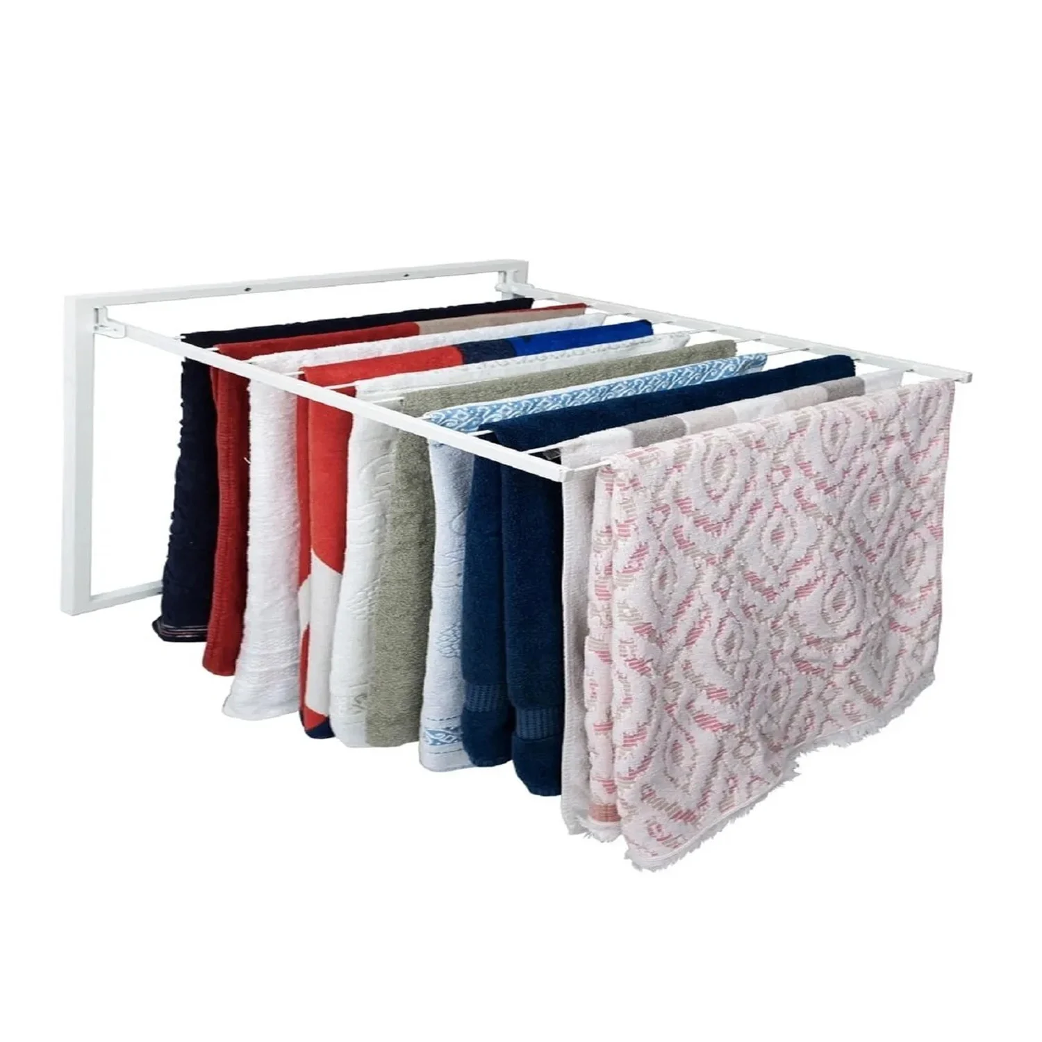 Waaw Vnx Collapsible Laundry Drying Rack Hanger Compact Feature Space Foldable Up and Down Slim Design Durable Clothes