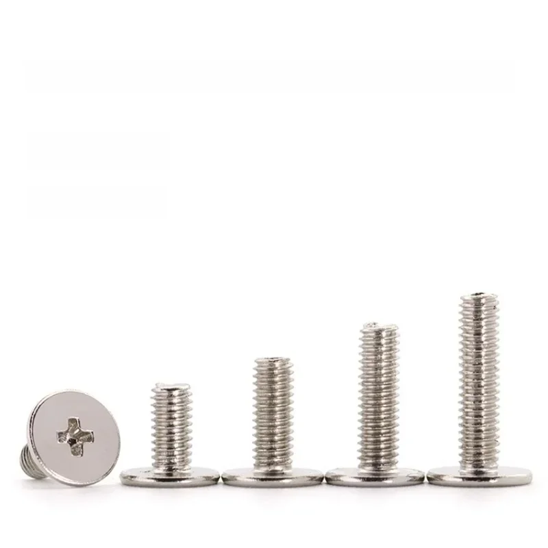 M1.2 M1.4 M1.6 M2 M2.5 M3 M4 M5 M6 nickelé croix Ultra mince plat boulon à tête de plaquette vis pour ordinateur portable