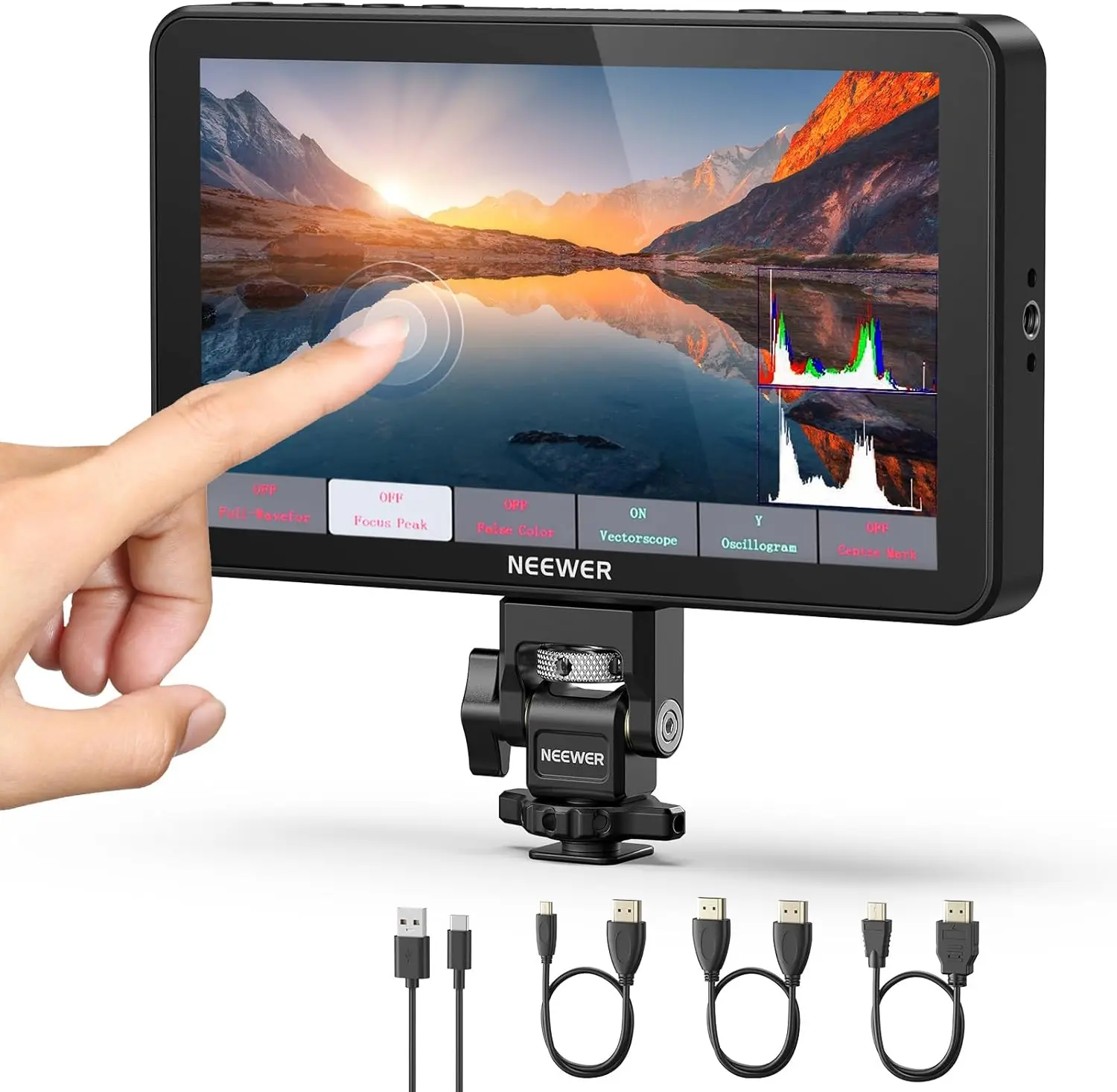 

IPS сенсорный экран HDR Waveform Крепление для холодного башмака NEEWER F700 7-дюймовый полевой монитор камеры 4K HDMI вход/выход с пикофокусом DSLR-видео