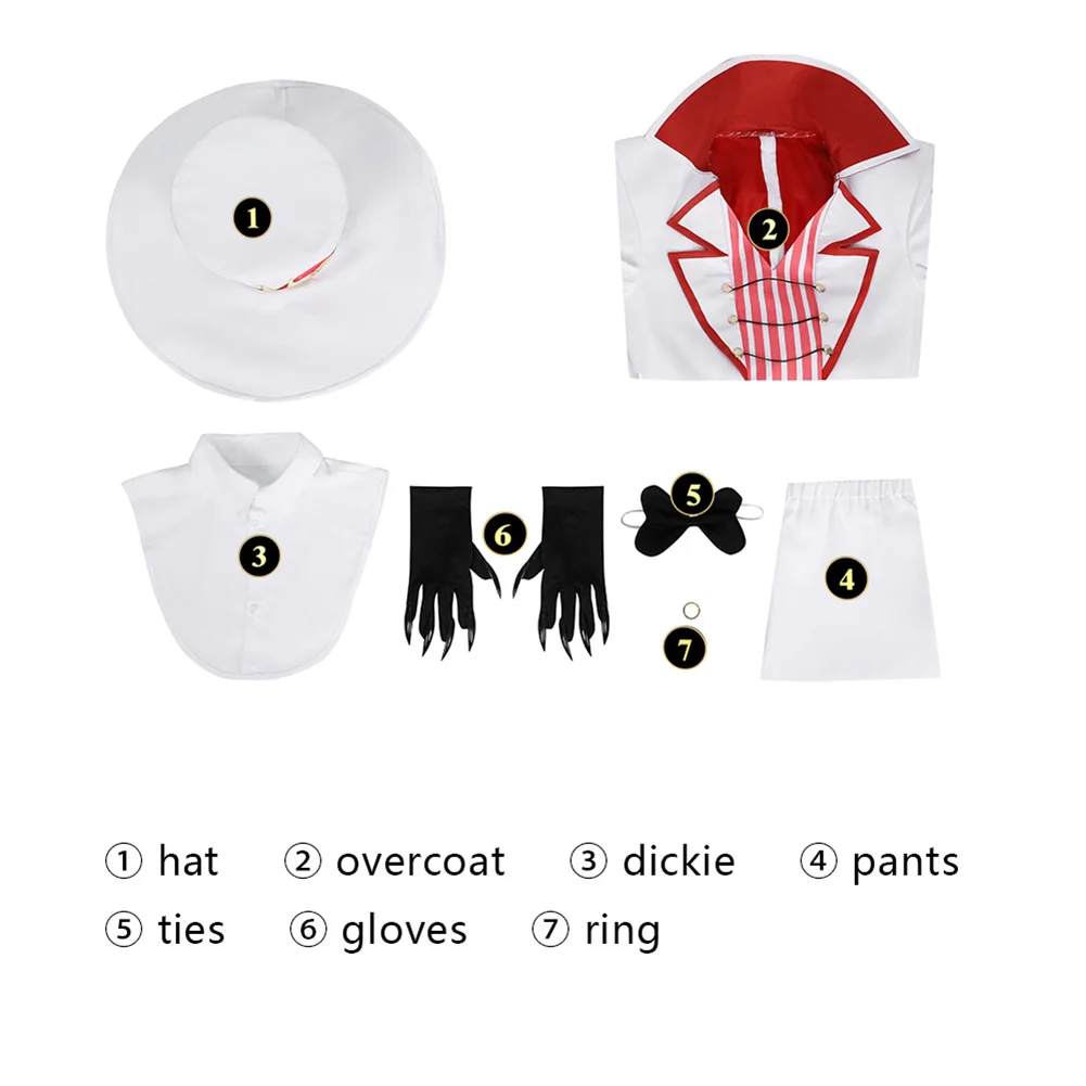 Lucifer Cosplay Kostuum Anime Hotel Vermomming Halloween Carnaval Kleding