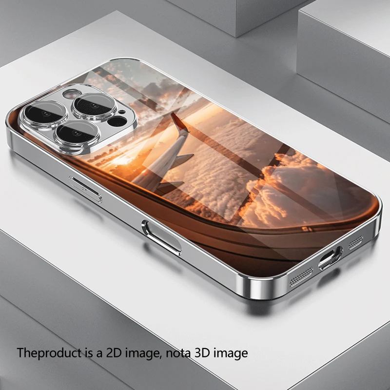 Airport at DuskLens protection designFor iPhone17,16,15,14,13,12,11ProMax Phone case Fashion trend Drop resistant