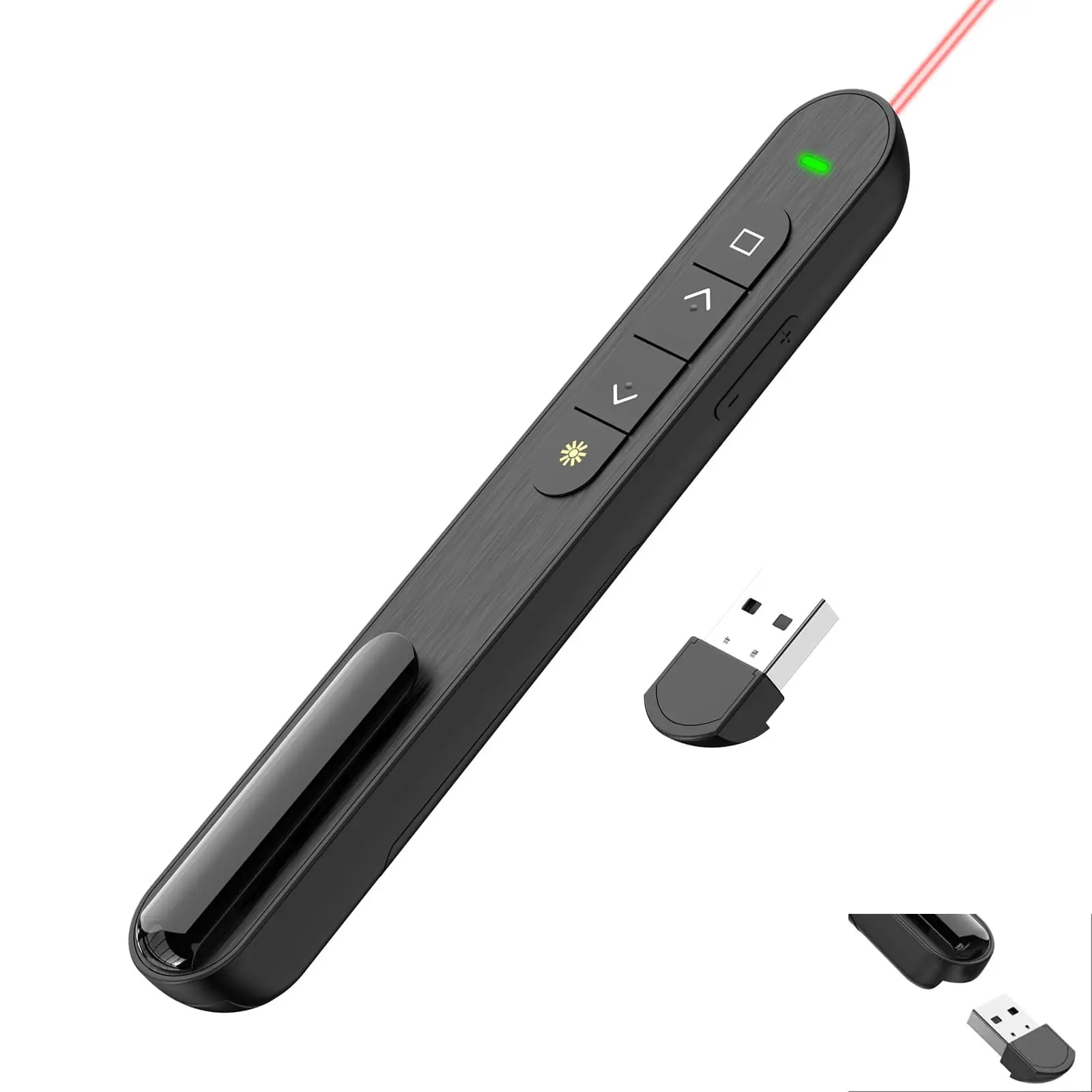 

Wireless Presenter Hyperlink Volume Control Presentation Clicker RF 2.4GHz USB PowerPoint Clicker Presentation Remote Control