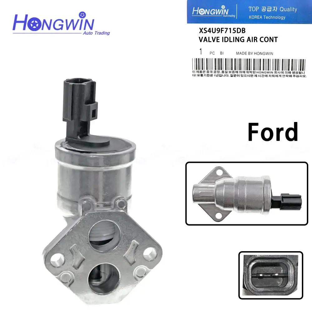 XS4U9F715DB Idle Air Control Valve + Connector Plug XS4U9F715DA For Ford Fiesta 1999-2008 - Focus 1998-04 - Ka Puma 1.4 1.6 16V