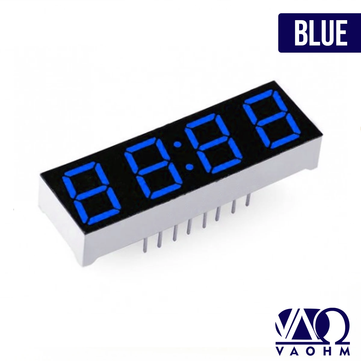 Imagem -05 - Relógio de Cátodo Comum Led Display Tube Dígitos Sete Segmentos Vermelho Azul Verde Branco 5643ah 5643ab 5643ag 5643aw 056 10 Pcs