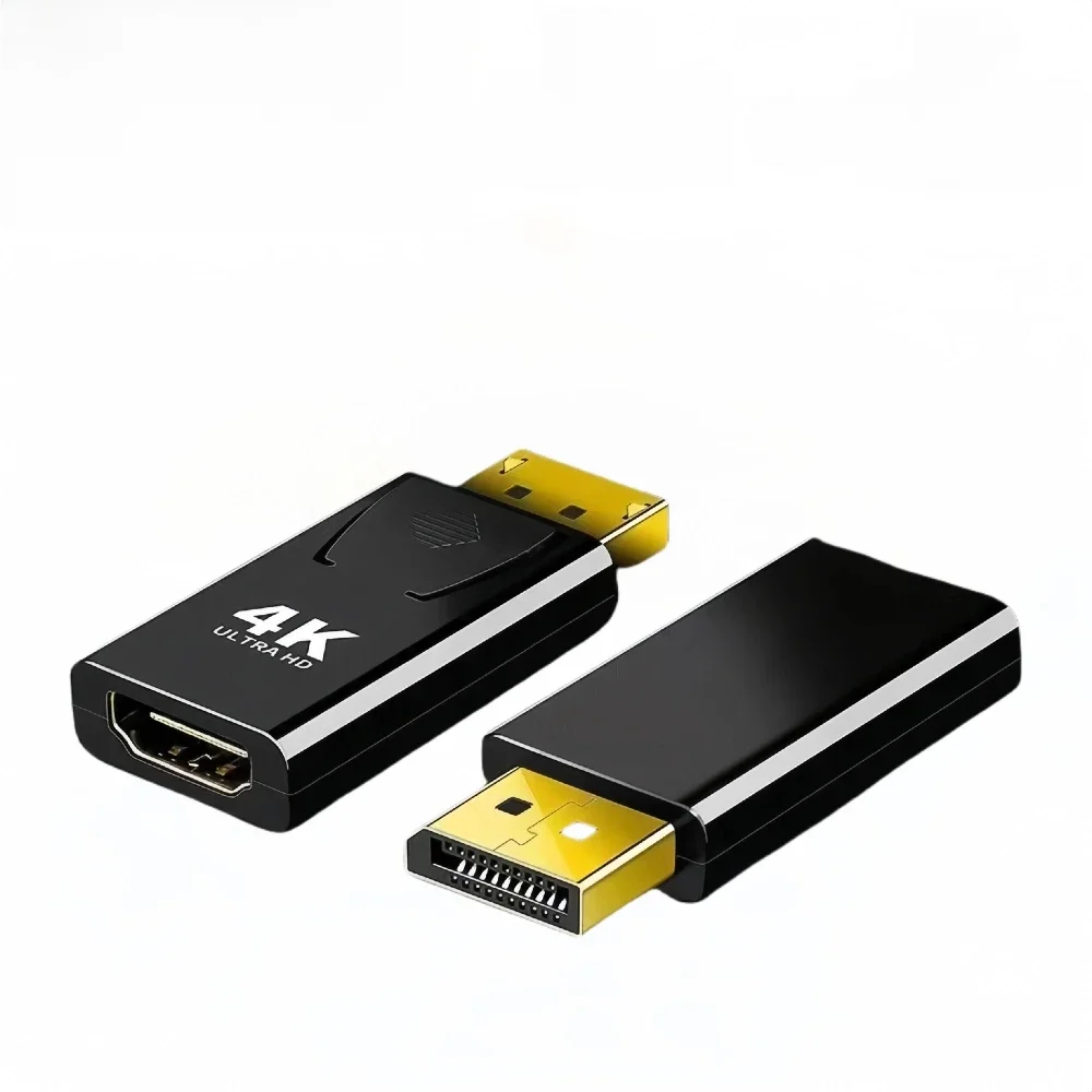 Adapter 4K 60Hz DP na HDMI, kompatybilny z HDMI, kabel wideo i audio HD 1080P, męski na żeński, do PC, TV, laptopa — zdjęcie 2