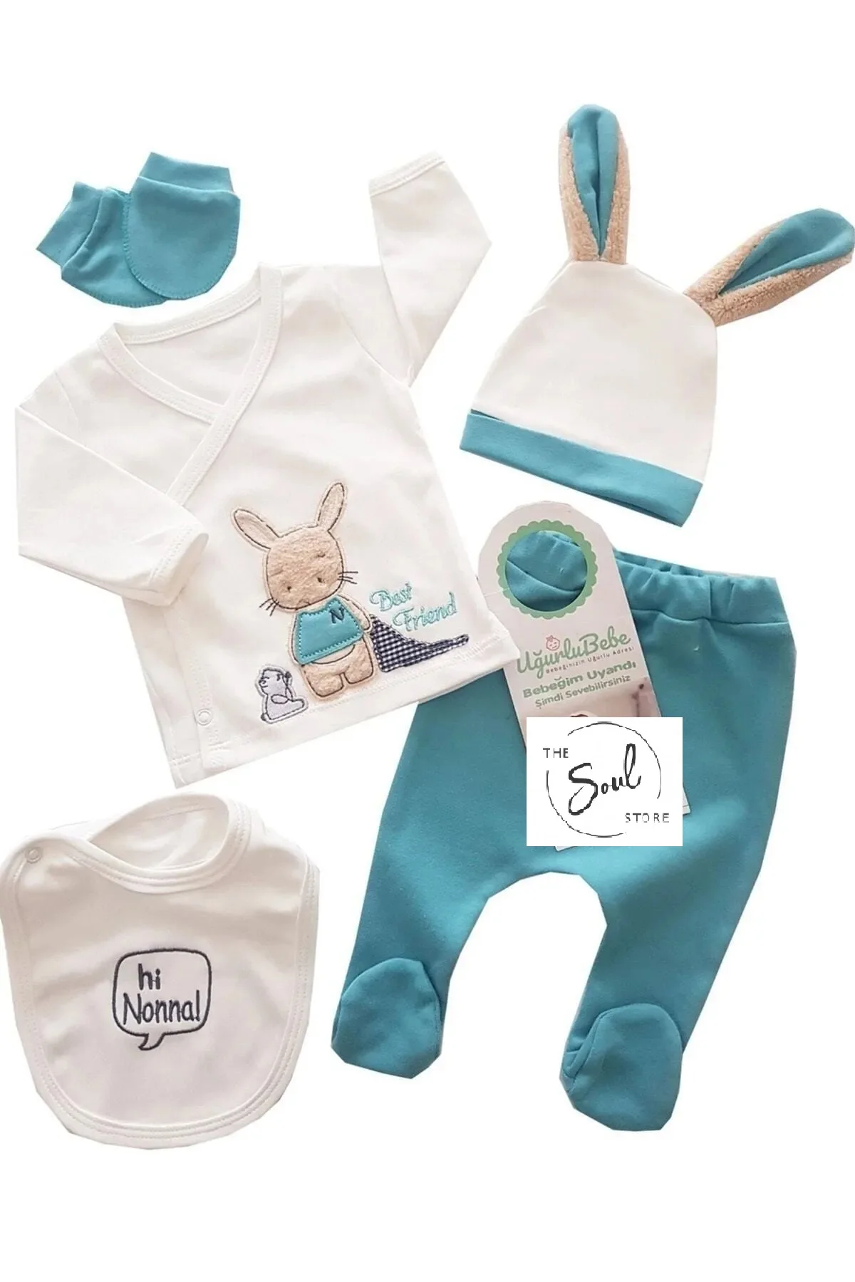 

5 Pieces Hospital Outlet with Teddy Bear Hospital Outfit Newborn Underwear Set Baby Mom Boy Girl Boy Outfit Unisex New Good