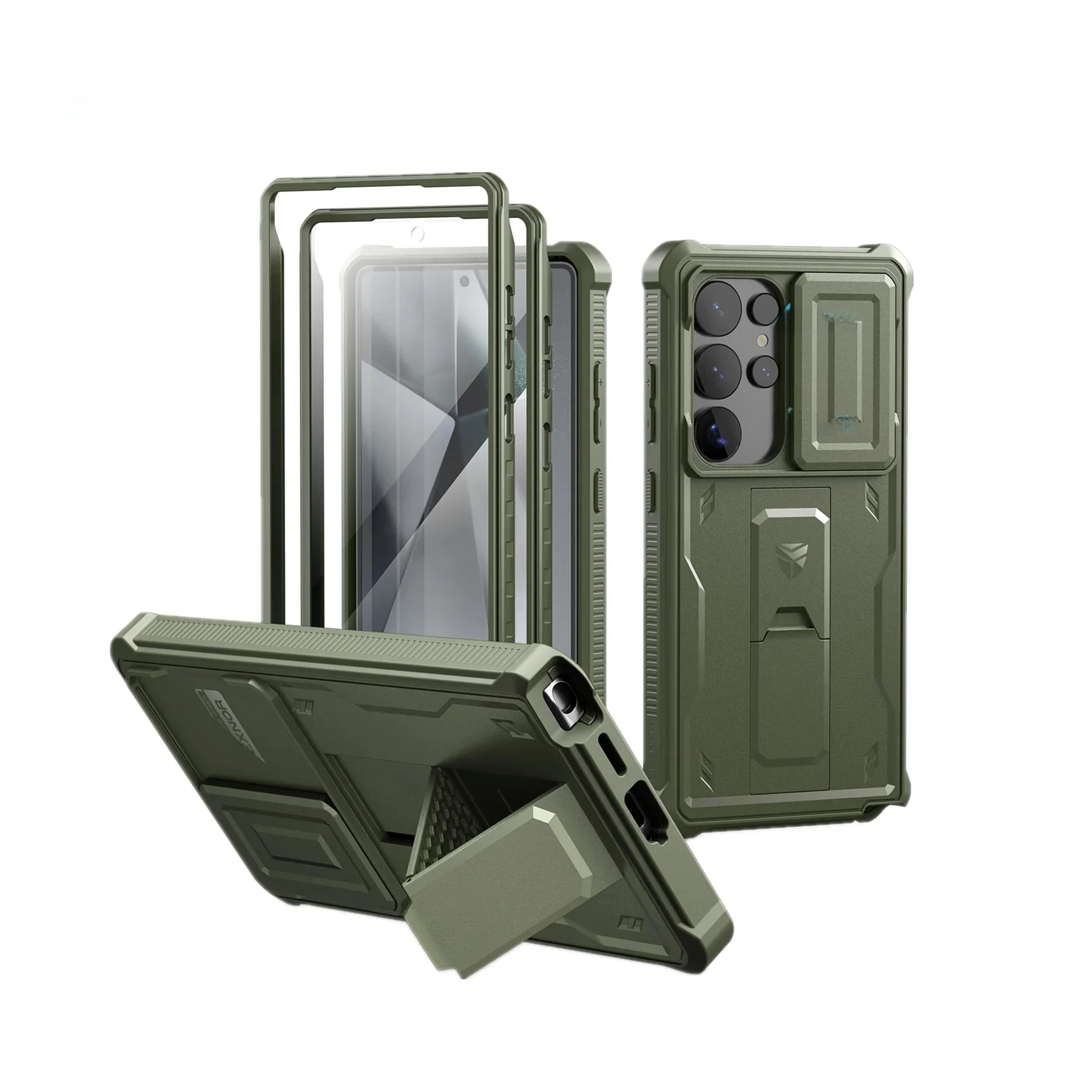 Dexnor do Samsung Galaxy S25/S25 Plus/S25 Ultra 2025Case na całe ciało, odporna na wstrząsy osłona aparatu i wbudowana podpórka zabezpieczająca ekran — zdjęcie produktu 7