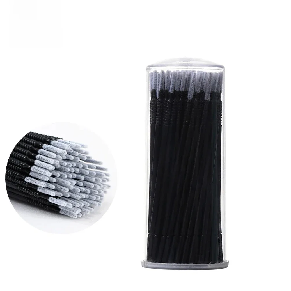 Microbrosse jetable pour Extension de cils, 50/100 pièces, tampon individuel pour enlever les cils, Micro brosse pour outils d'extension de cils
