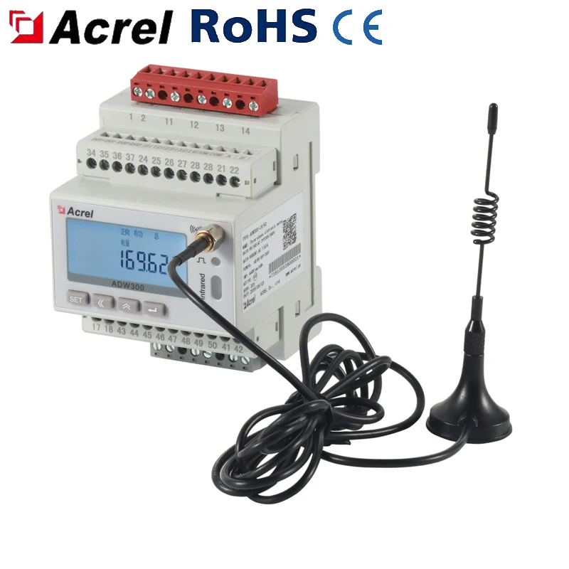 Acrel ADW300 electrical instruments digital three phase WIFI / 4G Smart energy meters Power transformer energy meters