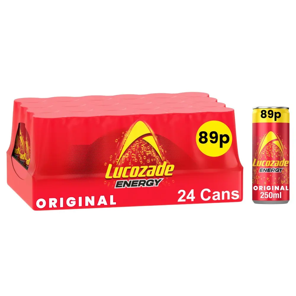 Lucozade Energy Drink Original Pack of 24 x 250ml