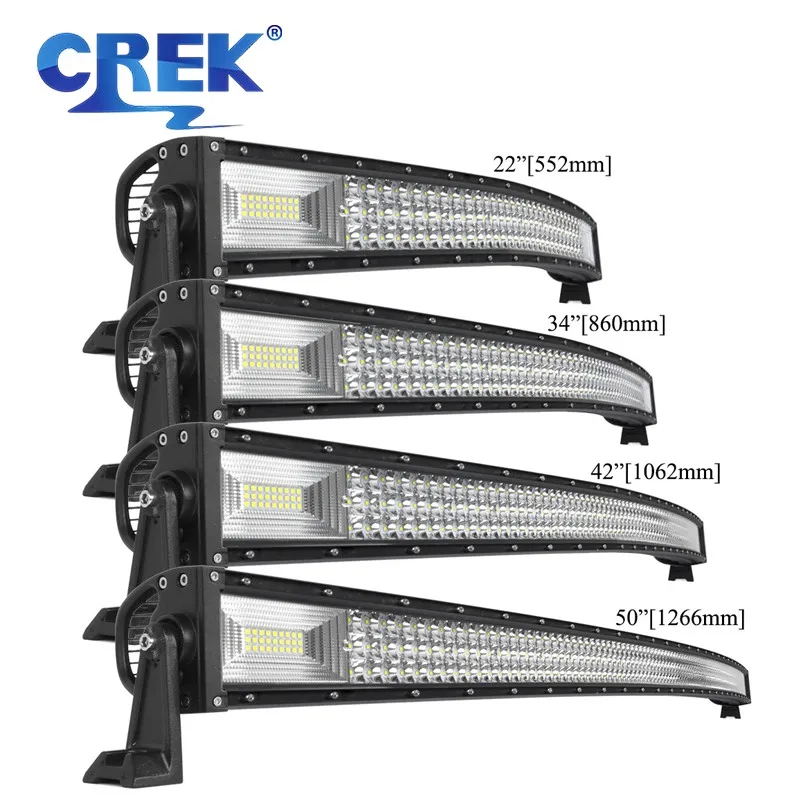 High Power 3 Row Barra Off Road 4x4 LED Driving Light Bar Spot Curved Roof Lightbar for Car Jeep Truck 4WD ATV UTV 4runner Van