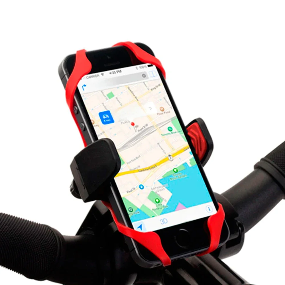 Bicicleta titular do telefone móvel universal apto para smartphones gomas bicicleta móvel guiador
