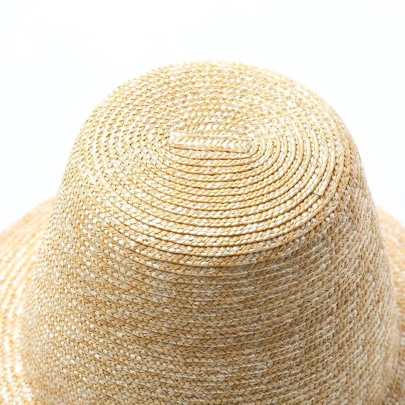 USPOP New Fashion Vintage High Crown Straw Fedoras Natural Wheat Summer Straw Sun Hats