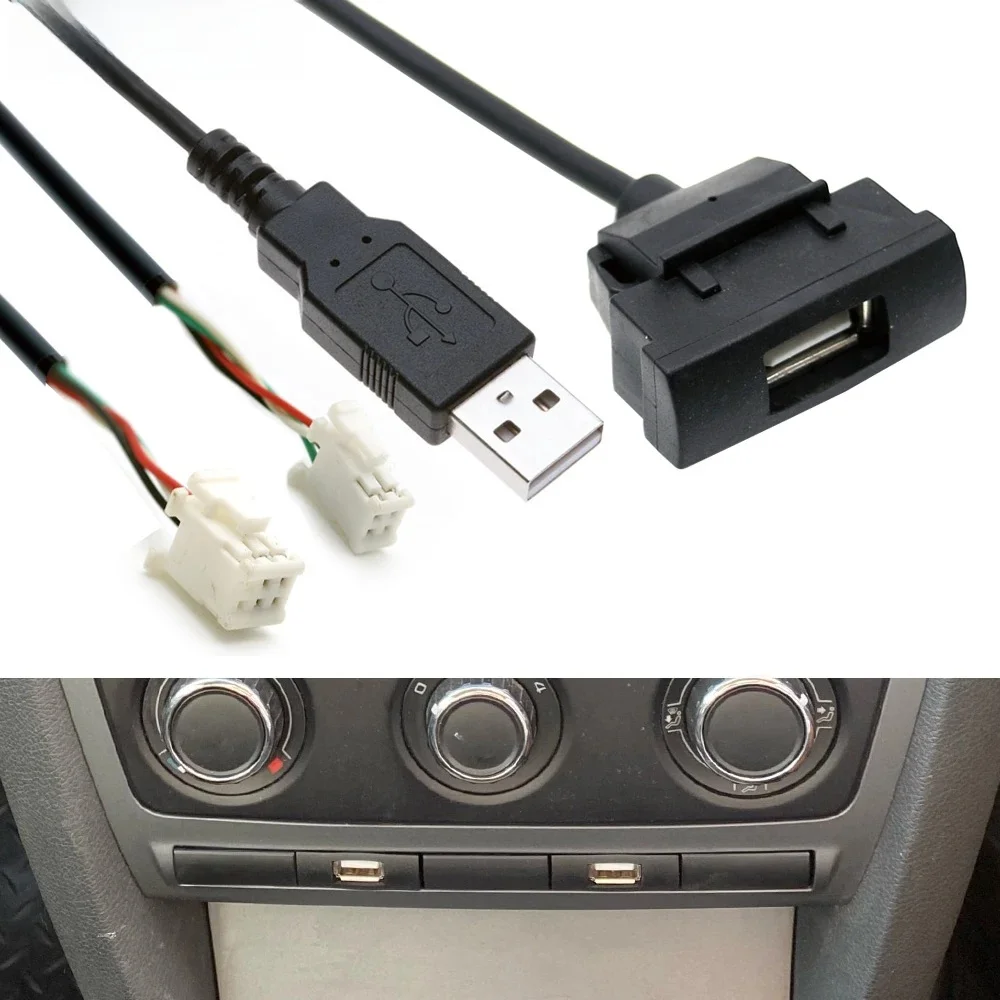 4 6 Pin Dual USB Radio samochodowe RCD510 RNS315 interfejs Adapter do kabla dla VW Skoda Octavia Android multimedialna nawigacja — zdjęcie 2