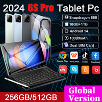 2024 Global Version Original Pad 6S Pro HD 4K 10000mAh Snapdragon 888 10.1inch 16GB+1TB Android 14 Tablet PC 5G Dual WIFI Mi Tab