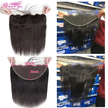 Berrys Fashion Hair prawdziwe HD Full front 13x6 13x4 niewidzialna stopiona skóra koronka przezroczysta 6x6 7x7 zamknięcie surowe ludzkie proste włosy