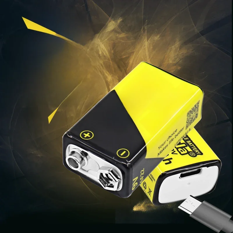 1-24 szt. Akumulator LiitoKala USB-9V 1100mAh li-jonowy akumulator typu C 6 f22 9V do helikopter RC modelu mikrofonu zabawka — zdjęcie 2