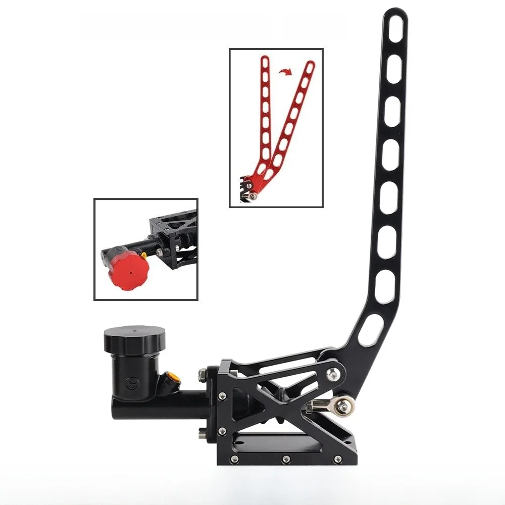 Uniwersalny pionowy hamulec ręczny wyścigowy aluminiowy hydrauliczny do driftu E-Brake srebrny czerwony czarny do BMW Nissan VW — zdjęcie 2