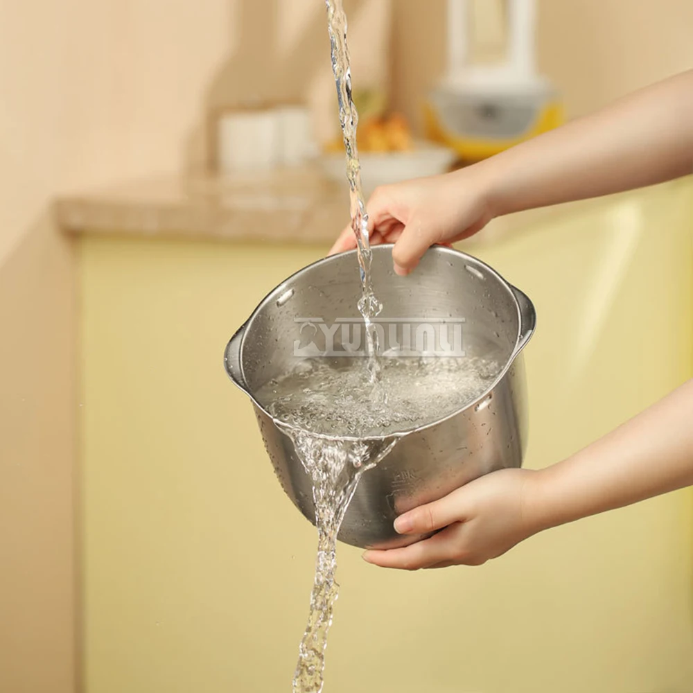 خلاط كهربائي متعدد الوظائف من الفولاذ المقاوم للصدأ ، تحريك المعكرونة المنزلية ، آلة العجن ، 3.5 لتر