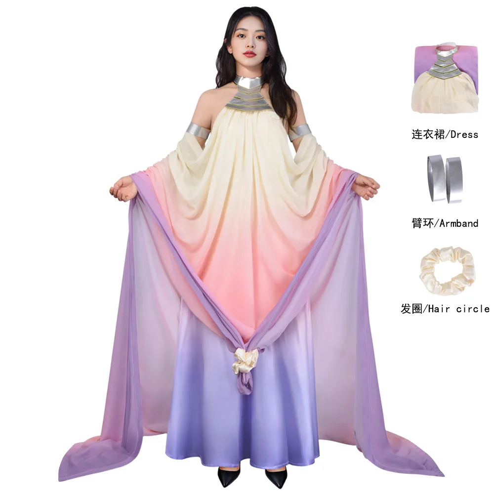 

Padme Amidala Cosplay Costume Star Princess Dress Space Battle Cosplay Women Halloween Party Outfit