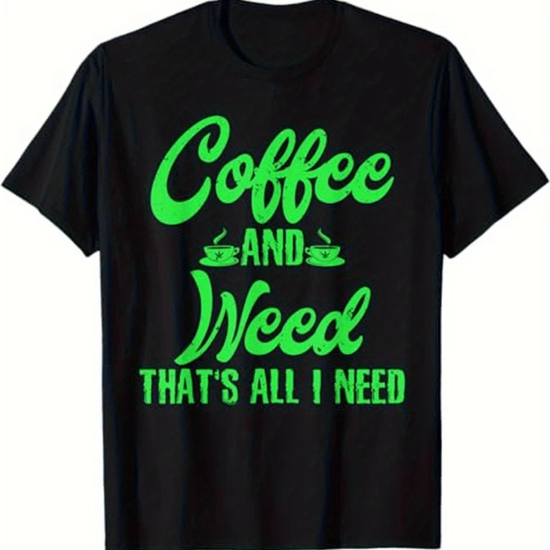

Men's Women's Coffee AND NEED That's All I Need Graphic T-Shirt Regular Fit Crewneck Shirt for Coffee Lovers All Season Casual C
