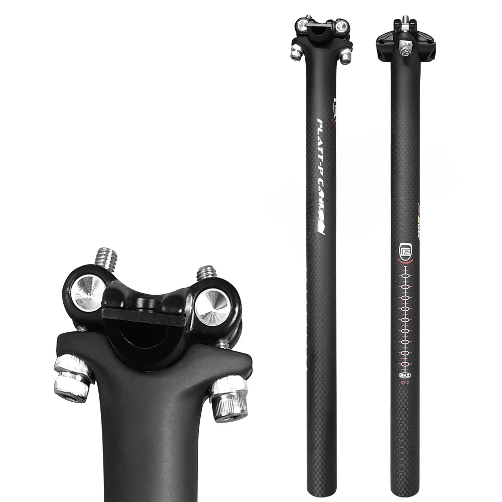 Sztyca rowerowa z włókna węglowego 27,2/30,8/31,6 mm Matowa czerń MTB/Rower szosowy Długość sztycy 280 mm Rura podsiodłowa Części rowerowe — zdjęcie 2