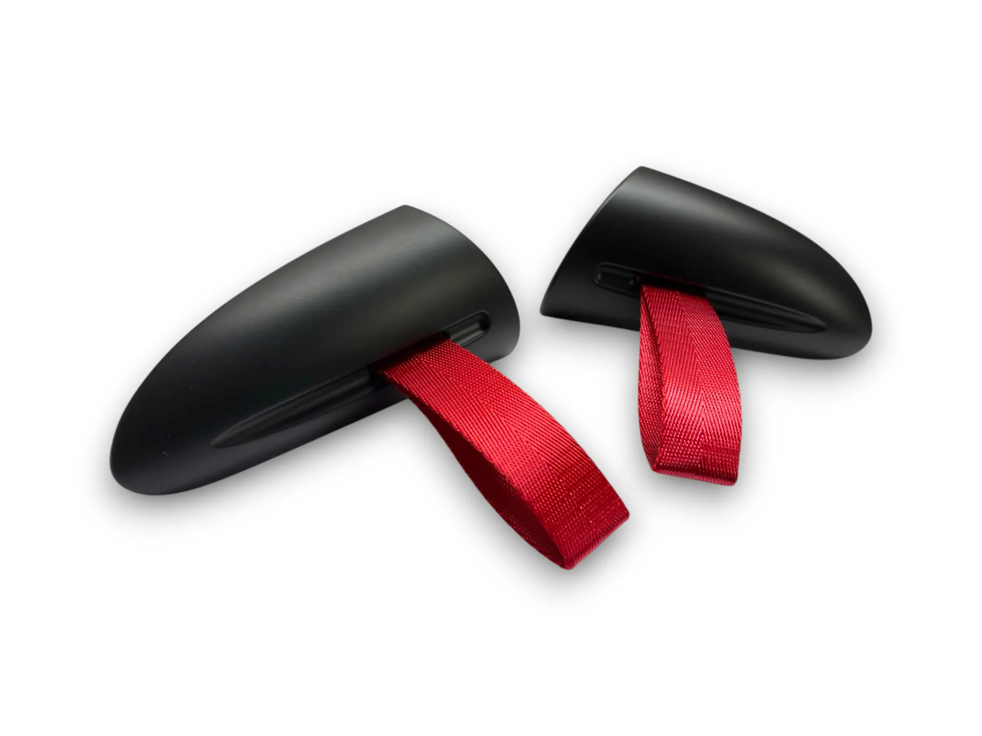 GT3RS Style Interior Handle Replacement - 1 Pair Handles with Red / Yellow / Black Straps For Porsche 997 911 987 Cayman Boxster - view 3
