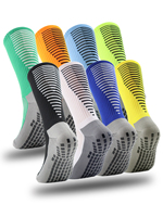 1 Pair Men's Football Socks with Grip, Non Slip Anti Slip Athletic Socks with Cushion Pads for Football/Basketball/Hockey