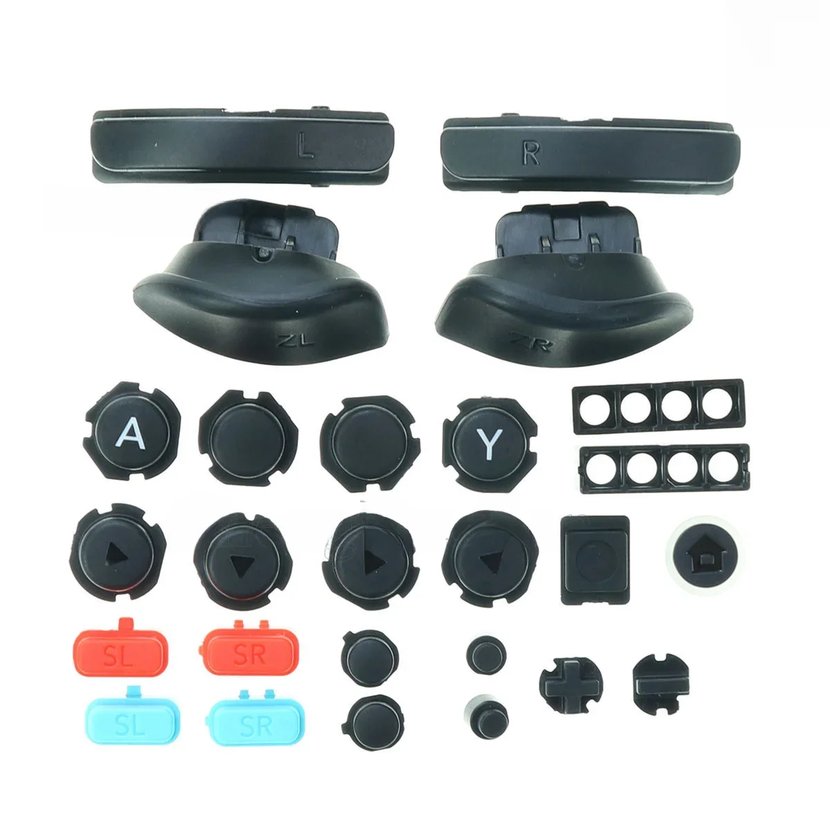 1 ensemble de boutons de remplacement pour Switch Joy-con L R ZL ZR ABXY D-Pad, boutons de déclenchement SL SR pour Nintendo Switch Joycon gauche et droit