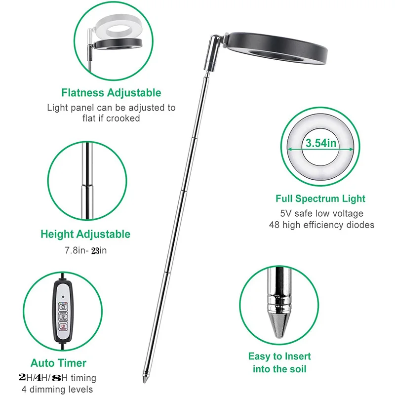 LED Growth Light Grow Lamp Full Spectrum Plant Light With Control Lights Home Indoor Flower Seedling Phyto Lamp Plant Light Grow