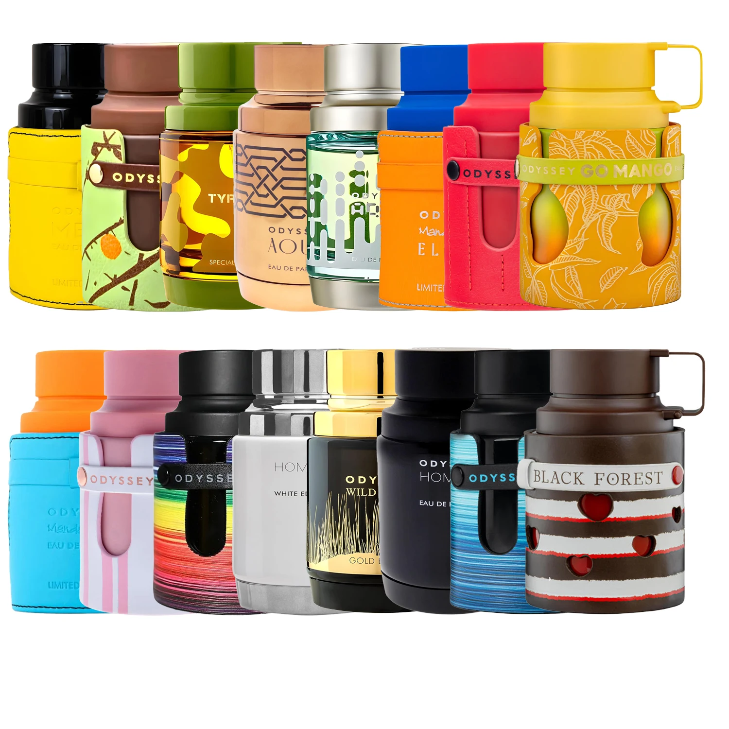 Armaf Odyssey Spectra Rainbow Edition Go Mango Dubai Mandarin Sky Elixir Homme Aqua for Unisex Eau De Parfum Spray, 3.4 Ounce