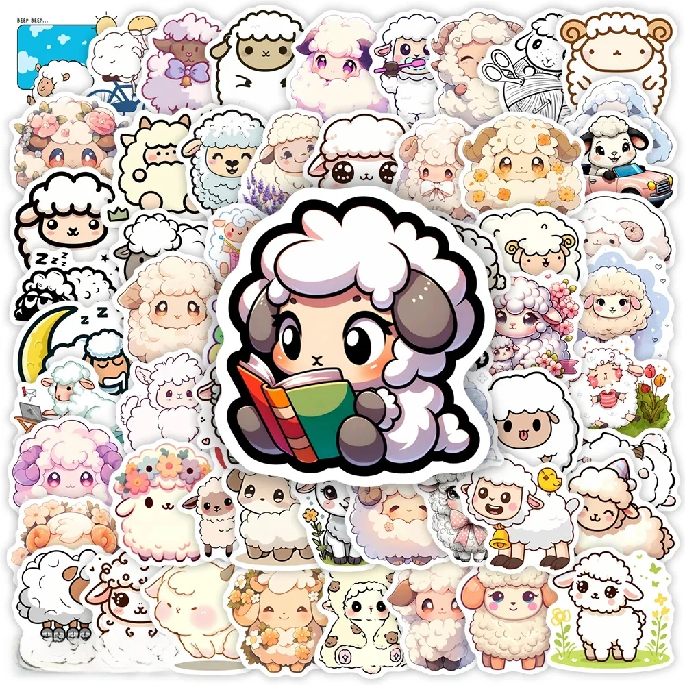 Autocollants mouton Collection dessin animé mignon enfants bricolage jouets cadeau décoratif pour Scrapbook journaux indésirables ordinateur portable téléphone bagages étanche