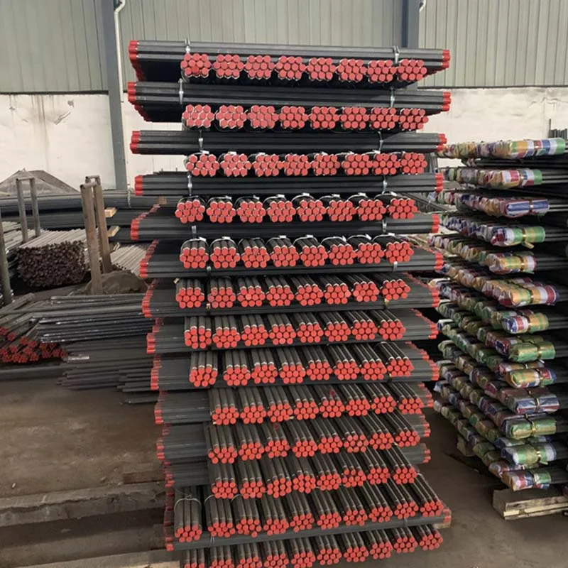 Tania rura do wiertarek sześciokątnych B19 B22, kuty drążony pręt do wiertarek skalnych, pneumatyczny pręt stalowy do wiertarek skalnych, rura do wiertarek pneumatycznych.