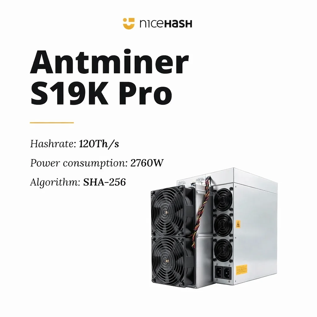 

ЛУЧШАЯ ЦЕНА: Antminer S19k Pro 120Th/s, биткойн-майнер 2760W SHA-256, готовый к работе, в наличии, с блоком питания