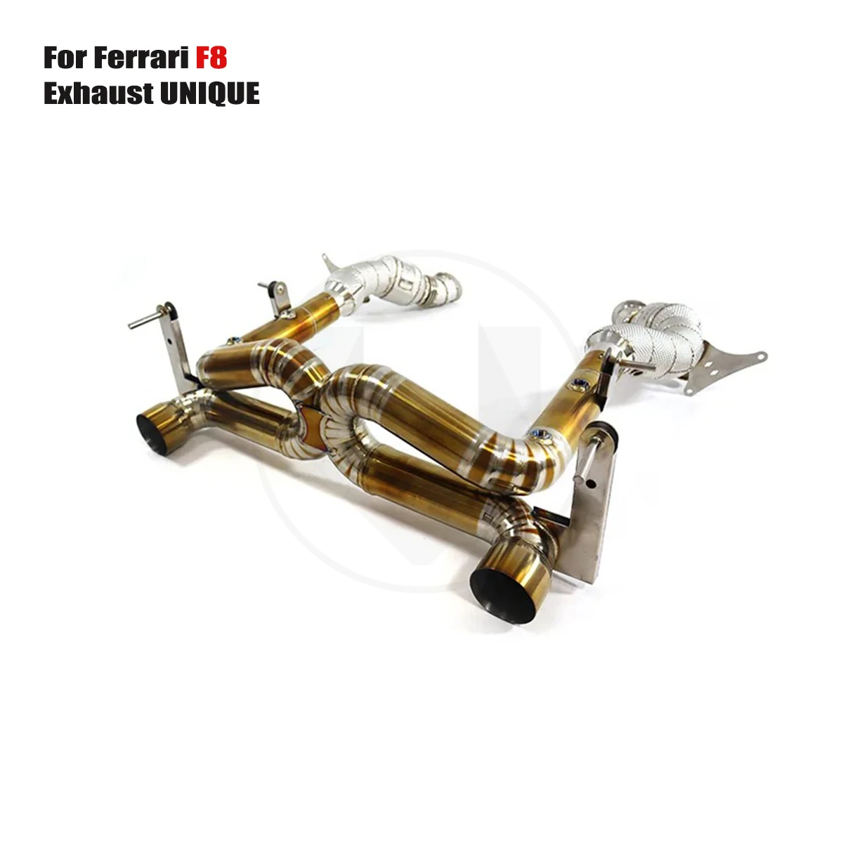 UNIQUE For Ferrari F8 performance valve titanium exhaust system  TC4 titanium alloy exhaust muffler