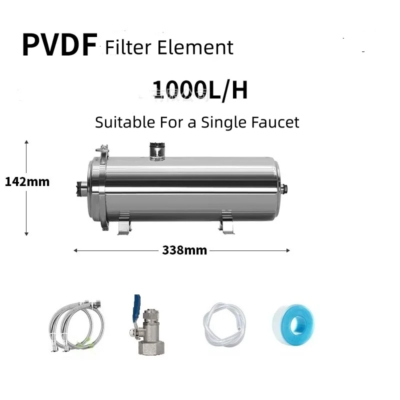 304 roestvrijstalen waterfilter voor het hele huis, herbruikbaar PVDF-ultrafiltratiesysteem, commerciële en huishoudelijke waterzuiveraar