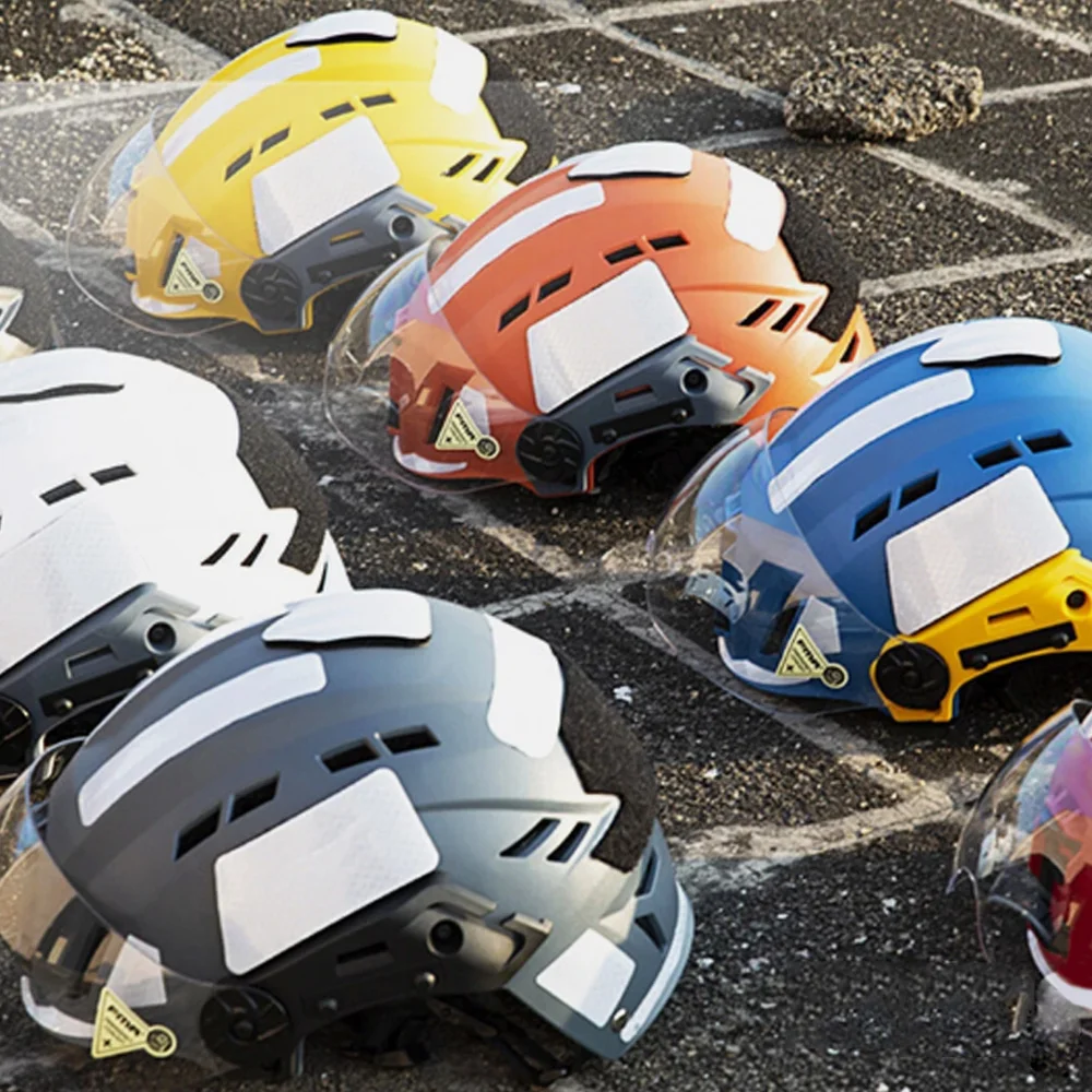 البحث التكتيكي الإنقاذ SAR خوذة ألياف الكربون حماية كاملة عاكسة المهنية الإنقاذ تسلق الجبال خوذة أمان #5