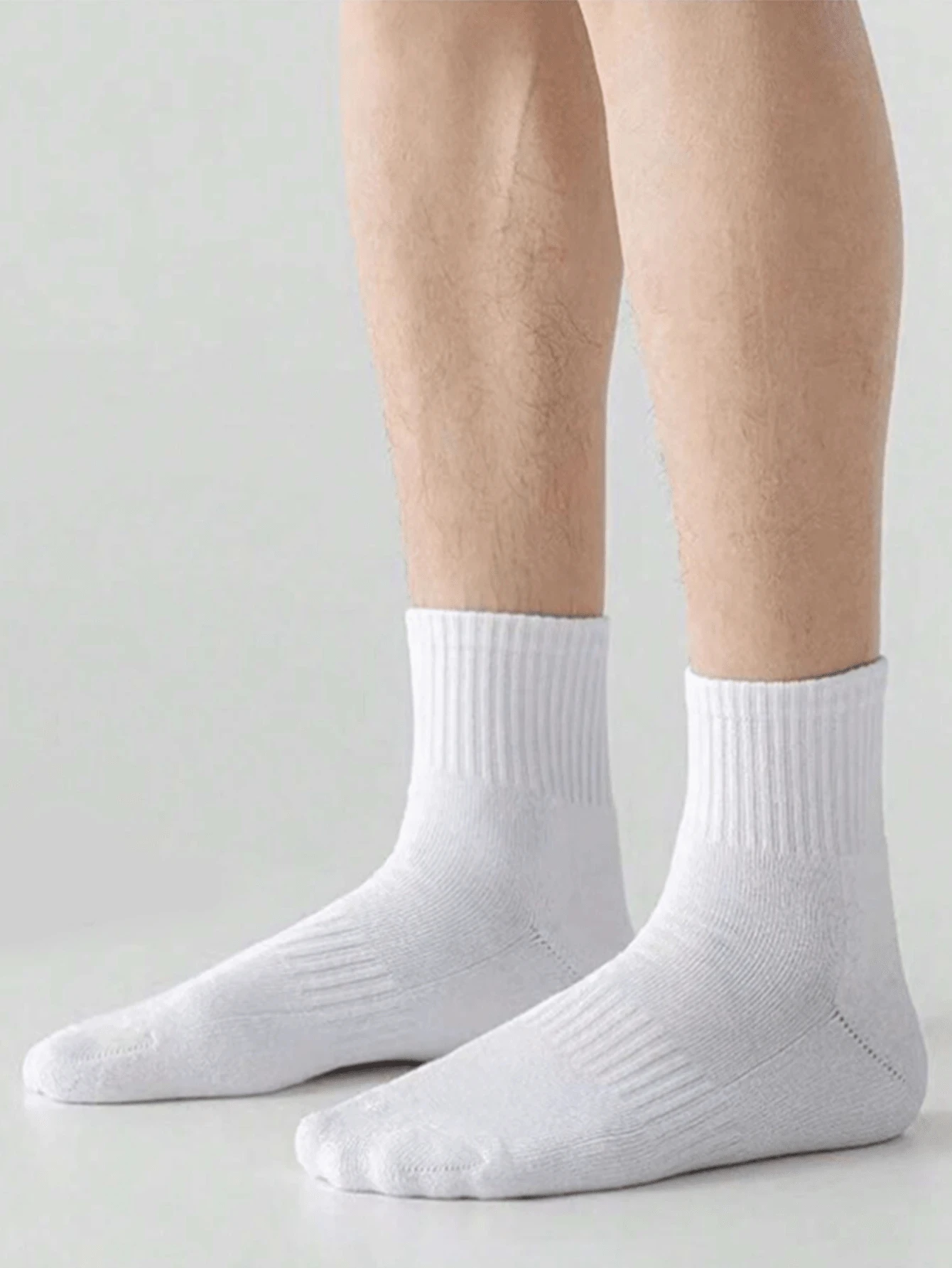 5 Pairs of Men's Socks, Stacked Socks, Sports Socks, Special Promotion, Y2K Style, Cute, Sporty, Fun, White Socks, Fashionable Gift