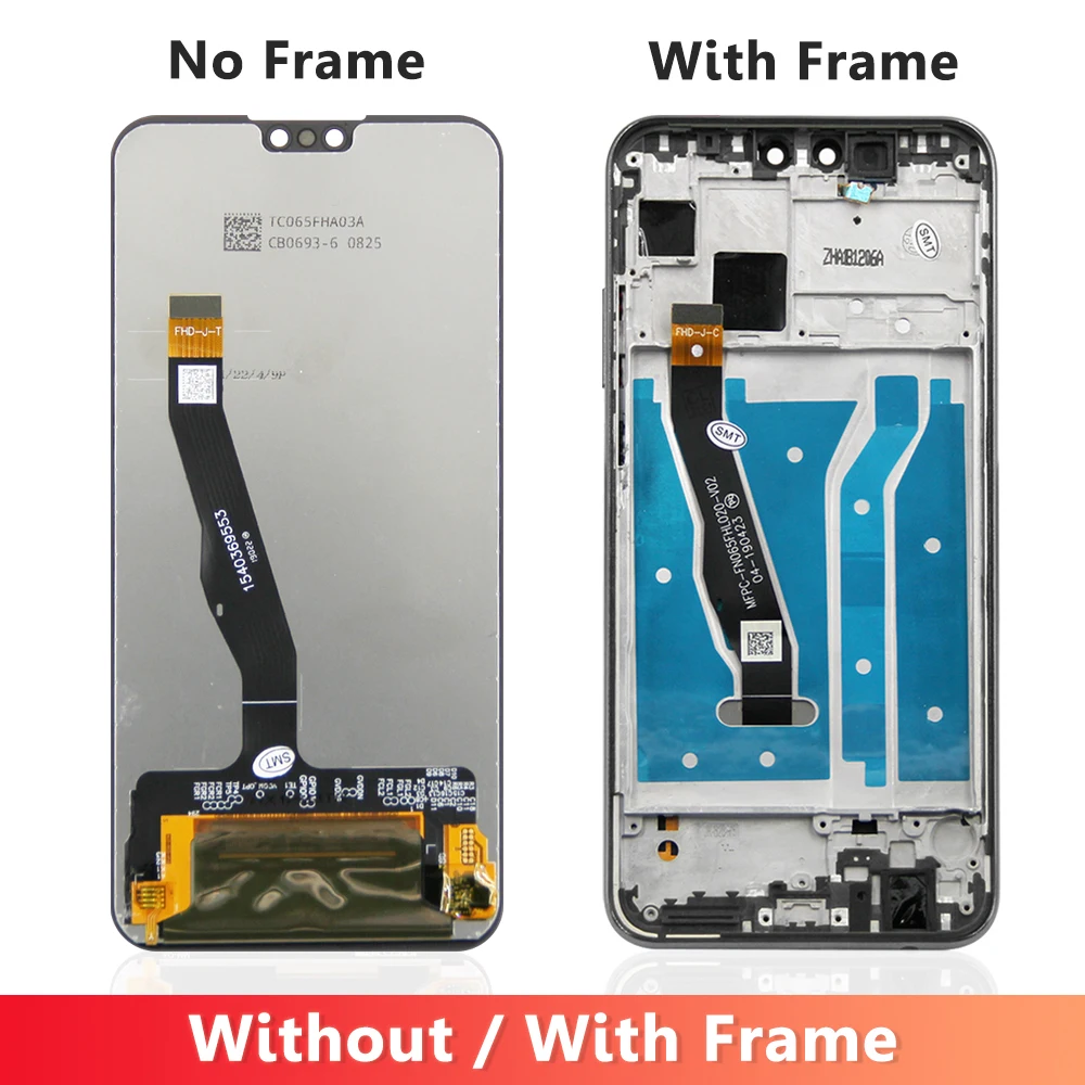 6.5 inch For Huawei Y9 2019 LCD Display Touch Screen with frame Digitizer Assembly Repair Parts for huawei Enjoy 9 Plus LCD