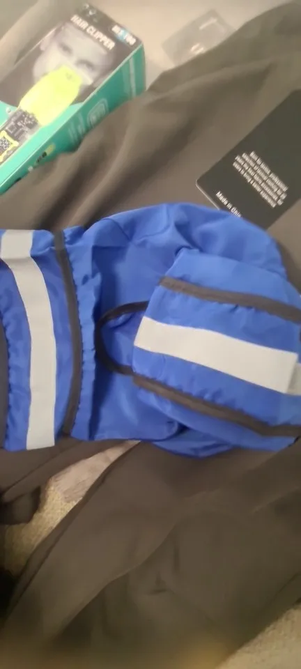 Customer review photo for Waterproof Dog Raincoat — Adjustable, Windproof & Hooded
