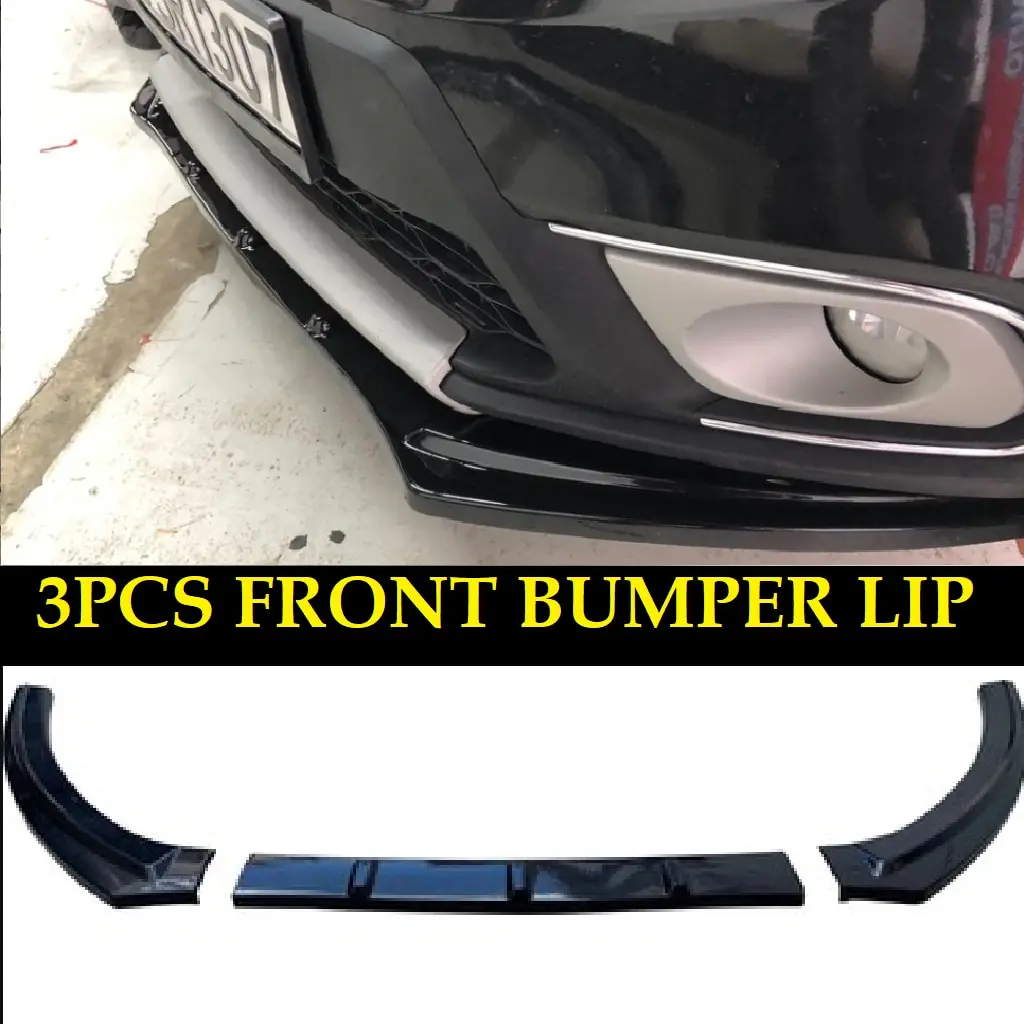 For Dacia Sandero Front Bumper Lip Body Kit Spoiler Splitter Diffuser 3pcs High Quality ABS Plastic Professional