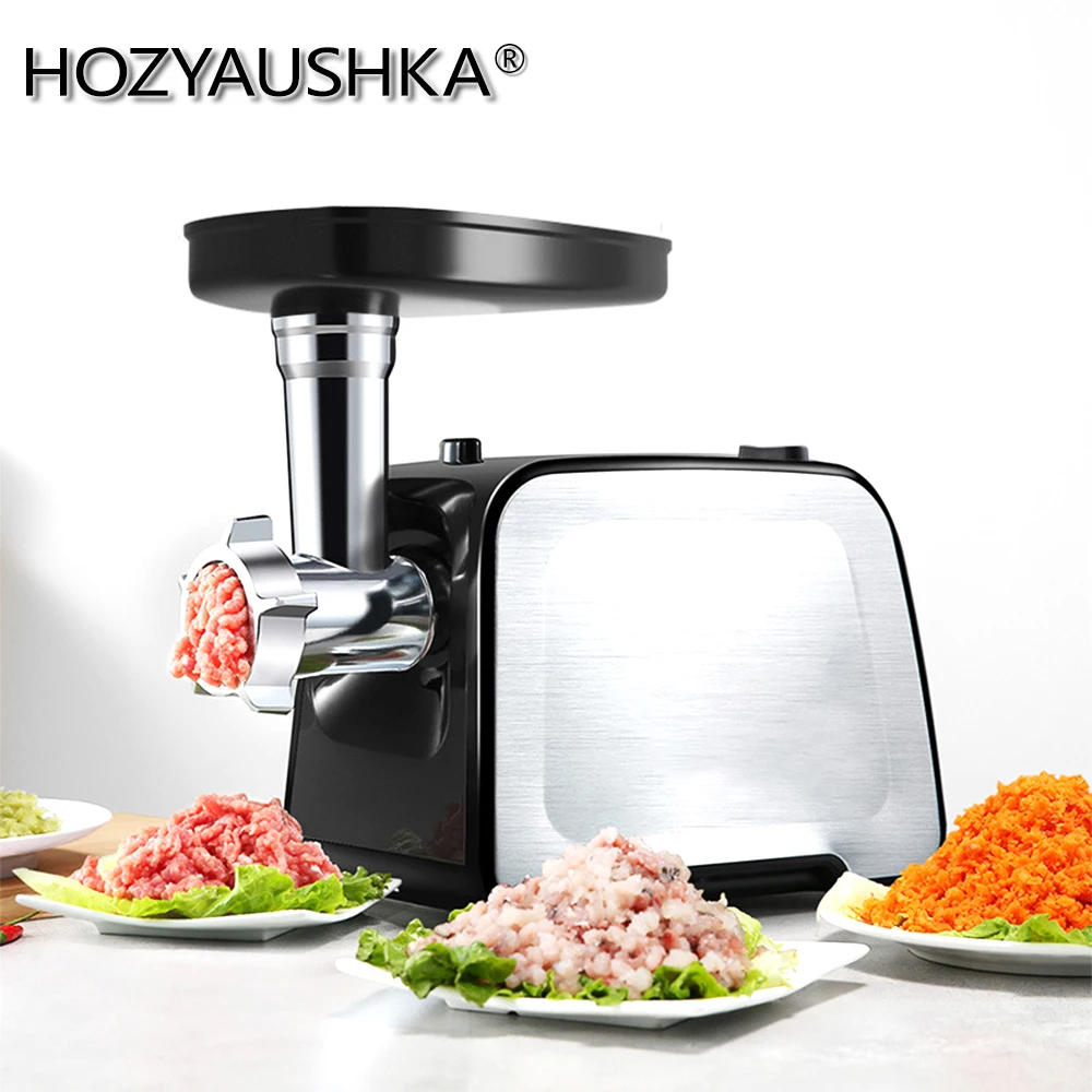 Electric meat grinder/sausage maker, HOZYAUSHKA, 400W high power, Multifunction, Home and commercial use, 304 stainless steel ma